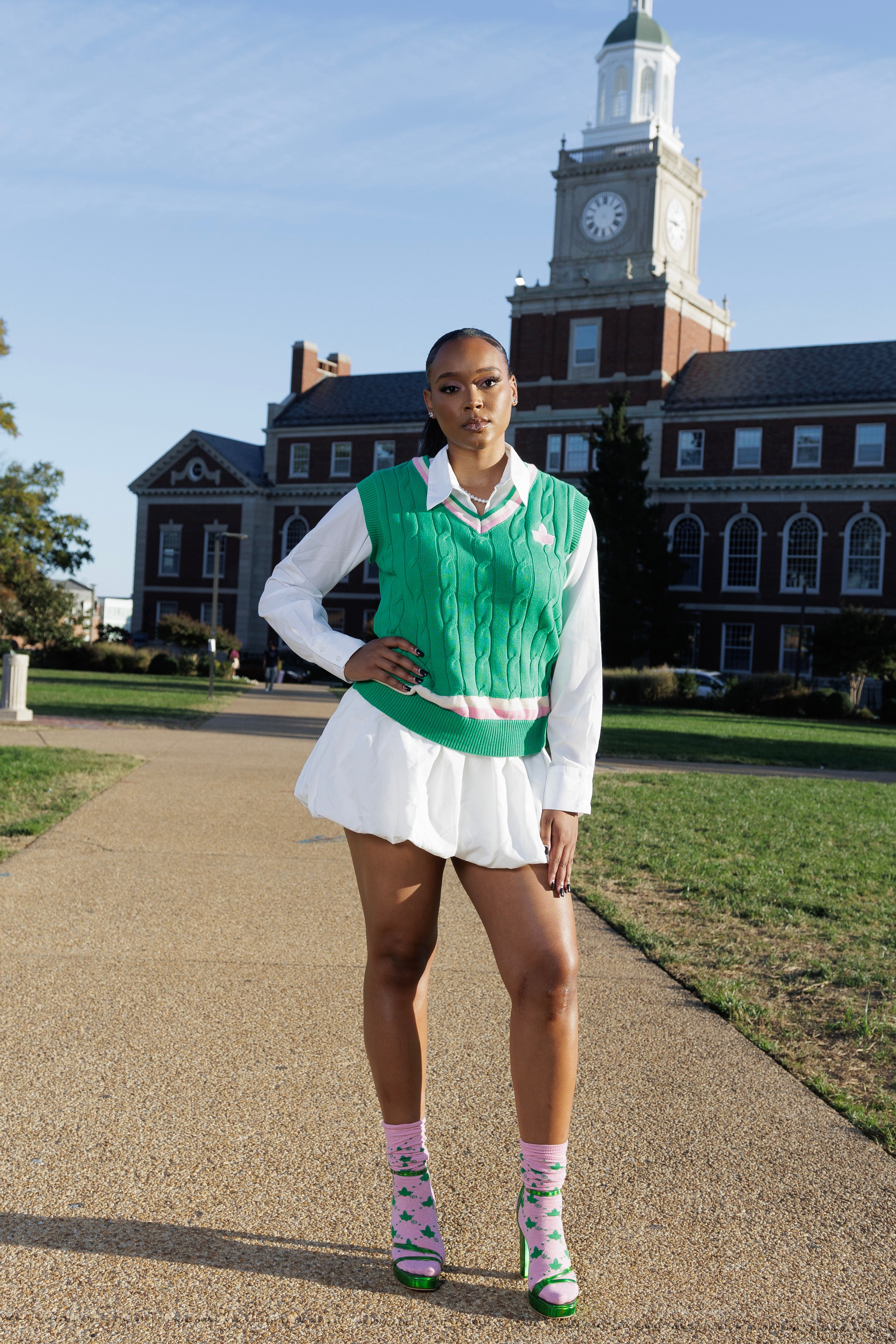 Ivy Knitted Vest, Green